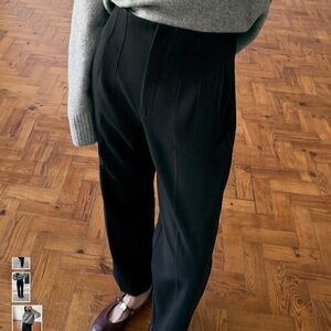 Zara Women's Black Straight Leg Pants